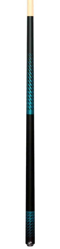 Dufferin Black and Blue Shadow Weave Wrapless Play Cue - Image 4