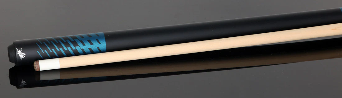 Dufferin Black and Blue Shadow Weave Wrapless Play Cue - Image 5