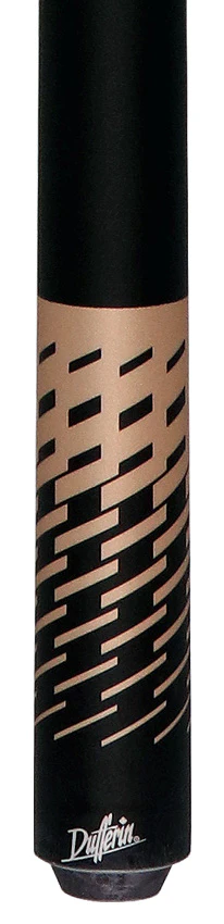 Dufferin Black and Gold Shadow Weave Wrapless Play Cue - Image 2
