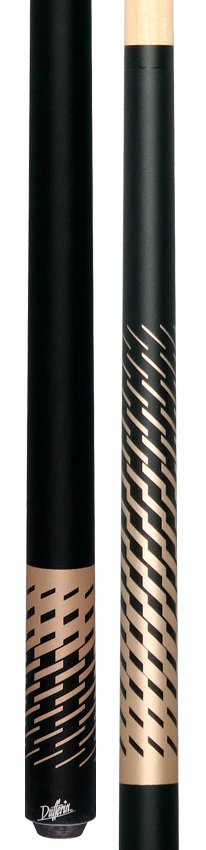 Dufferin Black and Gold Shadow Weave Wrapless Play Cue - Image 3