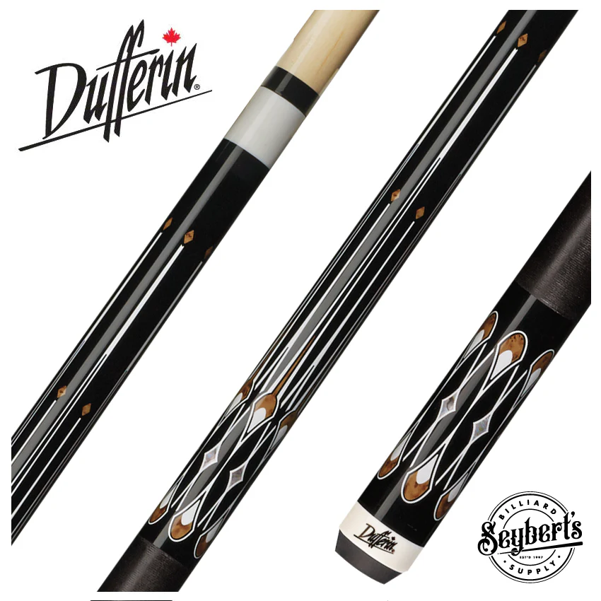Dufferin Play Cue - Black and Curly Maple D-SE22
