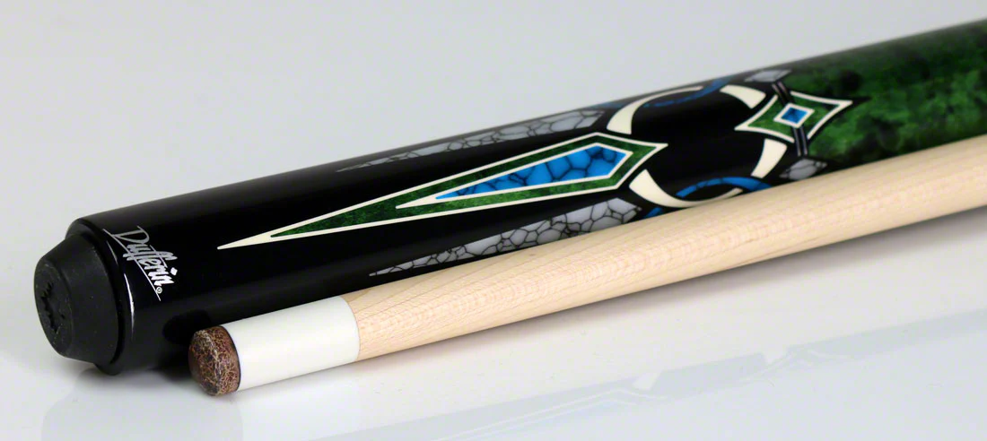 Dufferin 6 point Black and Green Graphic Pool Cue - D547 - Image 3