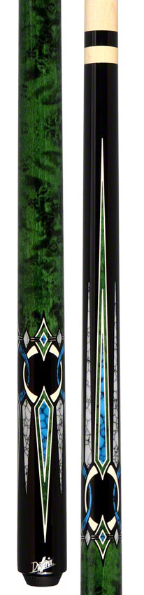 Dufferin 6 point Black and Green Graphic Pool Cue - D547 - Image 5