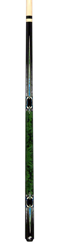 Dufferin 6 point Black and Green Graphic Pool Cue - D547 - Image 6