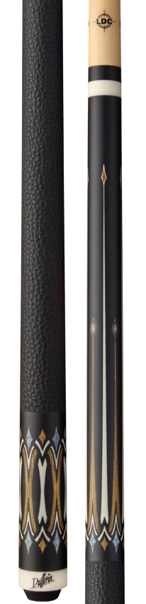 Dufferin Midnight Bocote Cross Pool Cue with Embossed Leather Wrap - Image 3