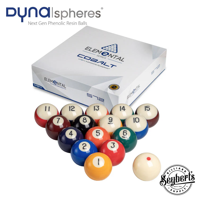 Dynaspheres Elemental Cobalt 572 Pool Ball Set