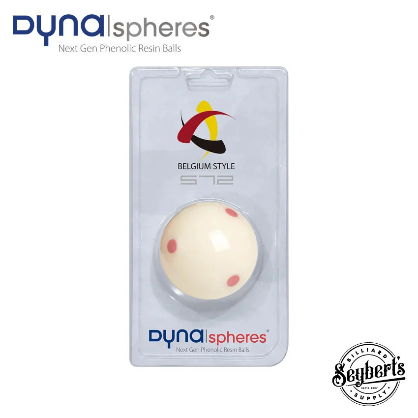 Dynaspheres Belgium 572 Cue Ball - 6 Red Dot