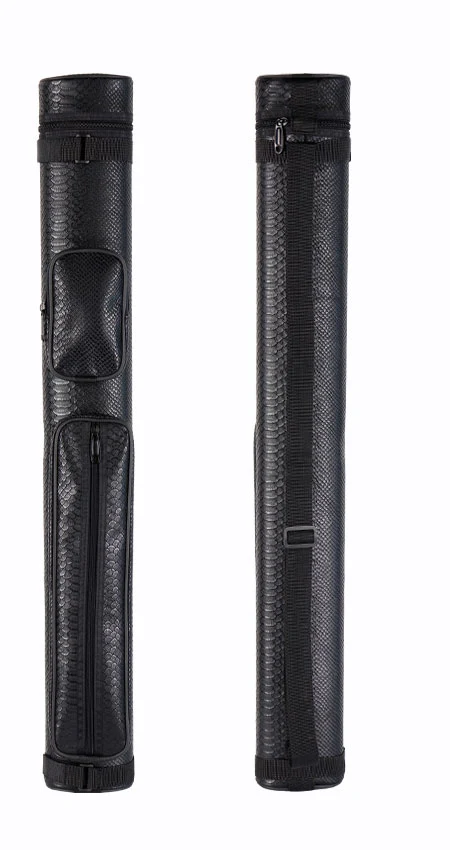 Economy Oval Polyform Black Crocodile 2x2 Hard Pool Cue Case - C22CH-BK - Image 2