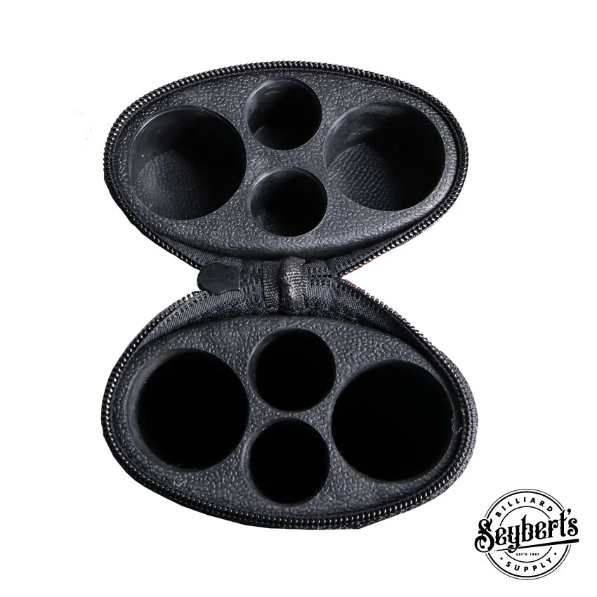 Economy Oval Polyform Black Crocodile 2x2 Hard Pool Cue Case - C22CH-BK - Image 3