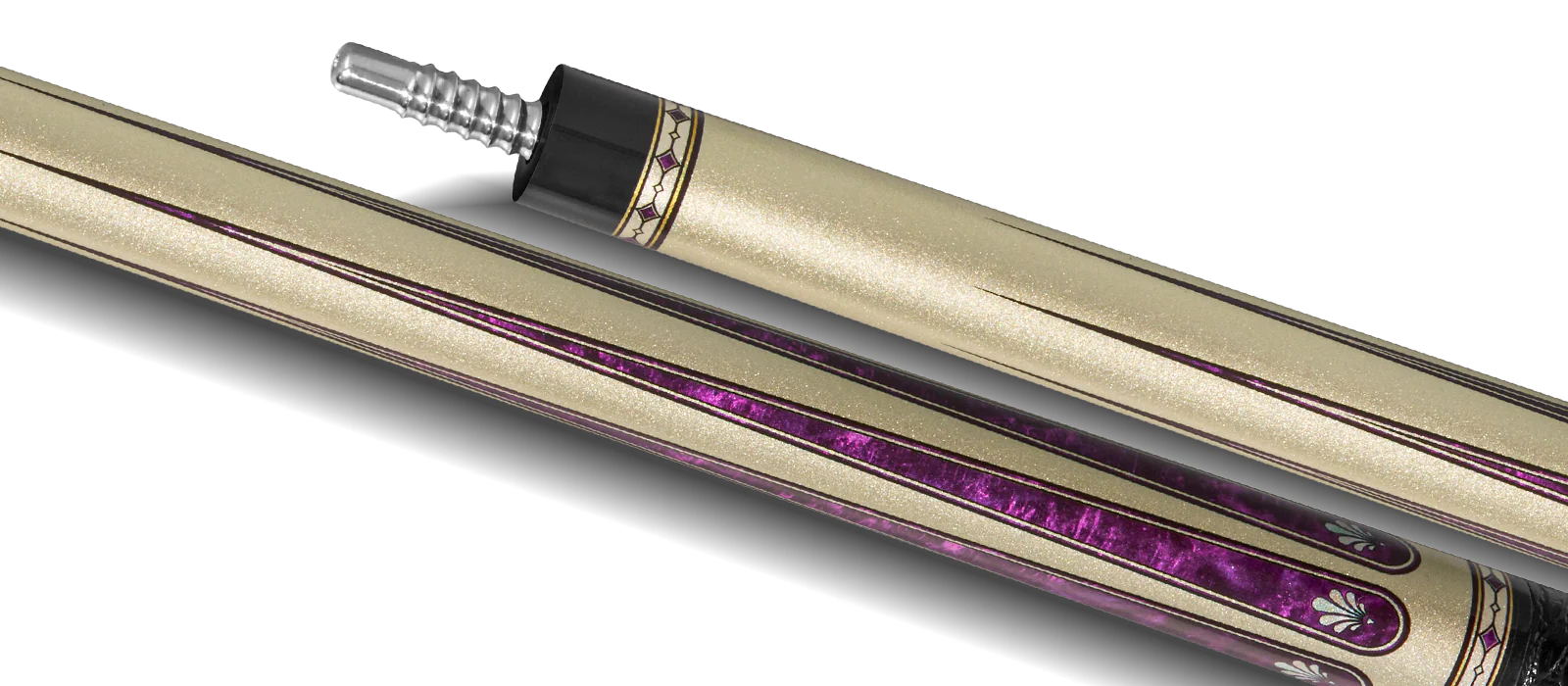 EVO Beast Amethyst Lion Leather Wrap Pool Cue - Image 7
