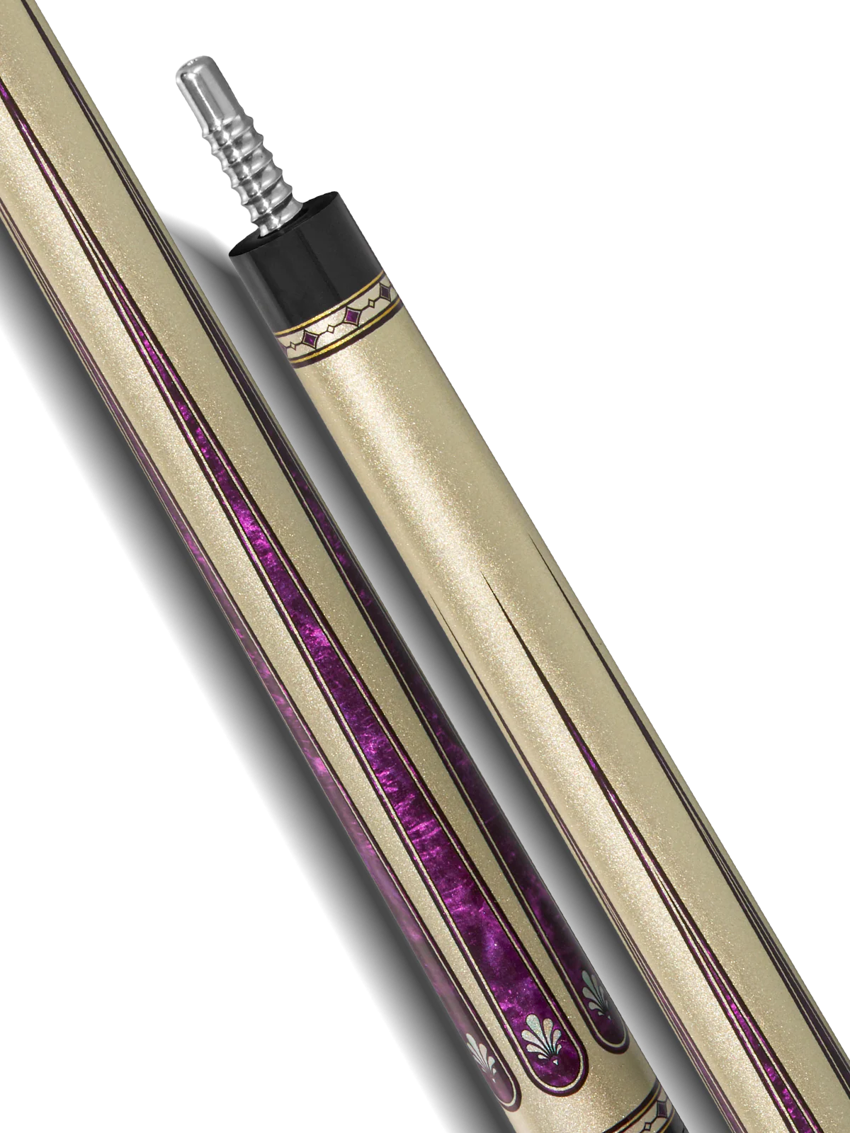 EVO Beast Amethyst Lion Leather Wrap Pool Cue - Image 8