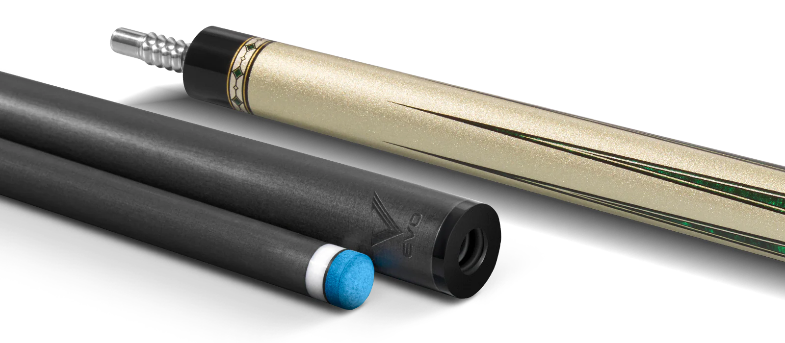 EVO Beast Emerald Cobra Leather Wrap Pool Cue - Image 10