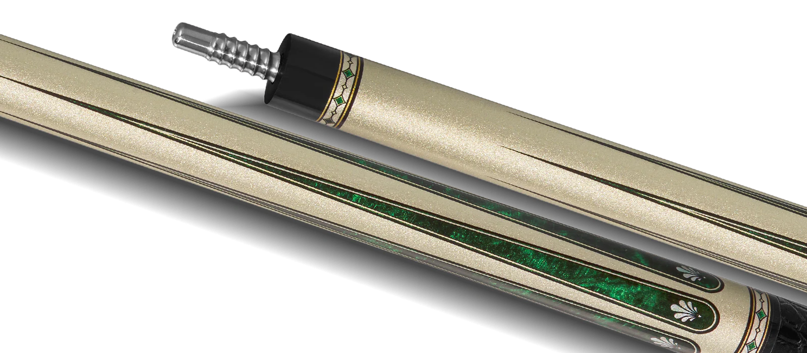 EVO Beast Emerald Cobra Leather Wrap Pool Cue - Image 8