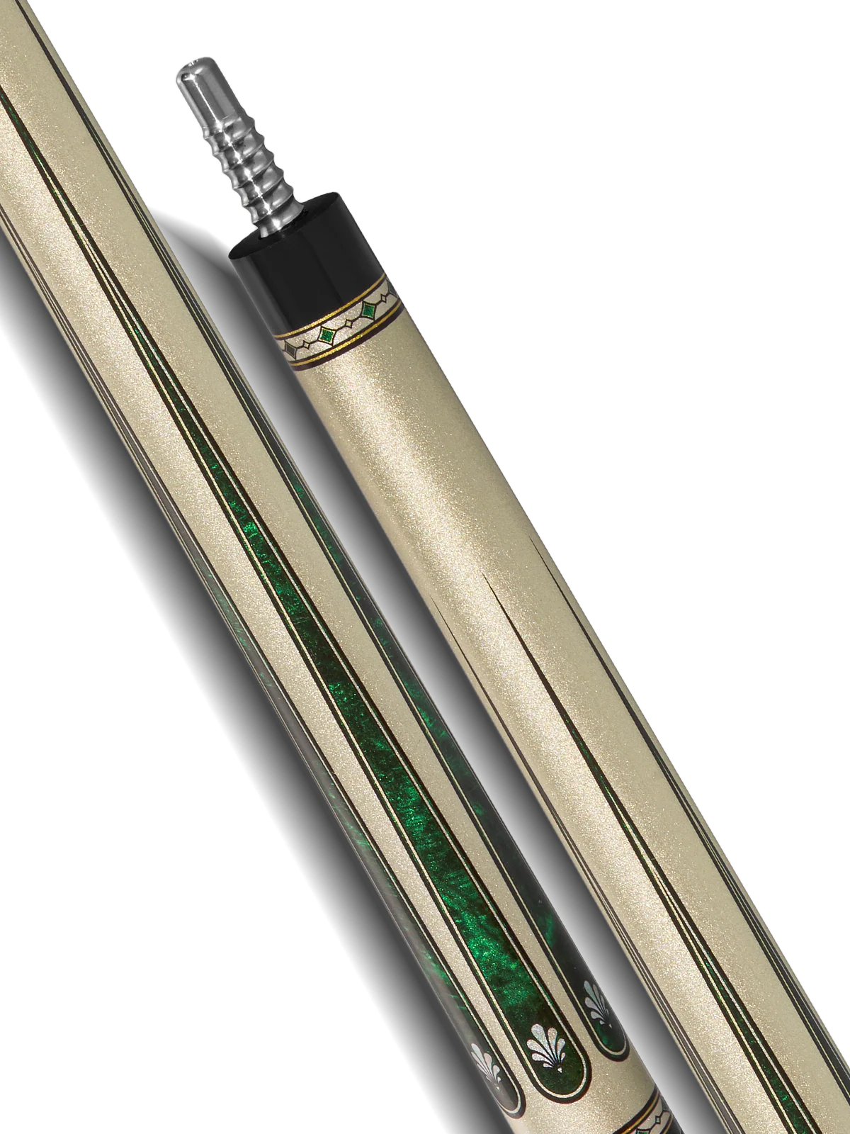 EVO Beast Emerald Cobra Leather Wrap Pool Cue - Image 9