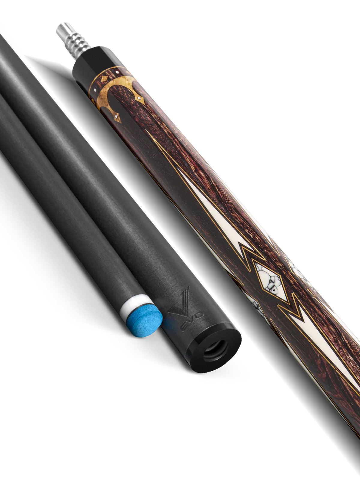 EVO Crown Series Ancient Oak Leather Wrap Pool Cue - Image 10