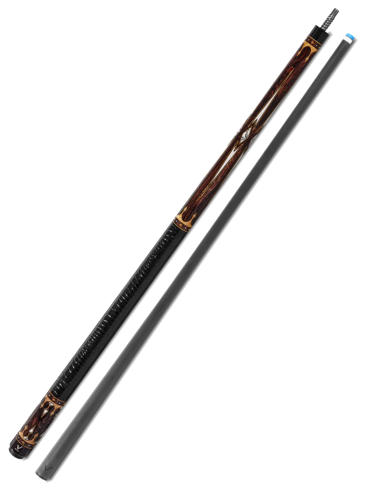 EVO Crown Series Ancient Oak Leather Wrap Pool Cue - Image 12