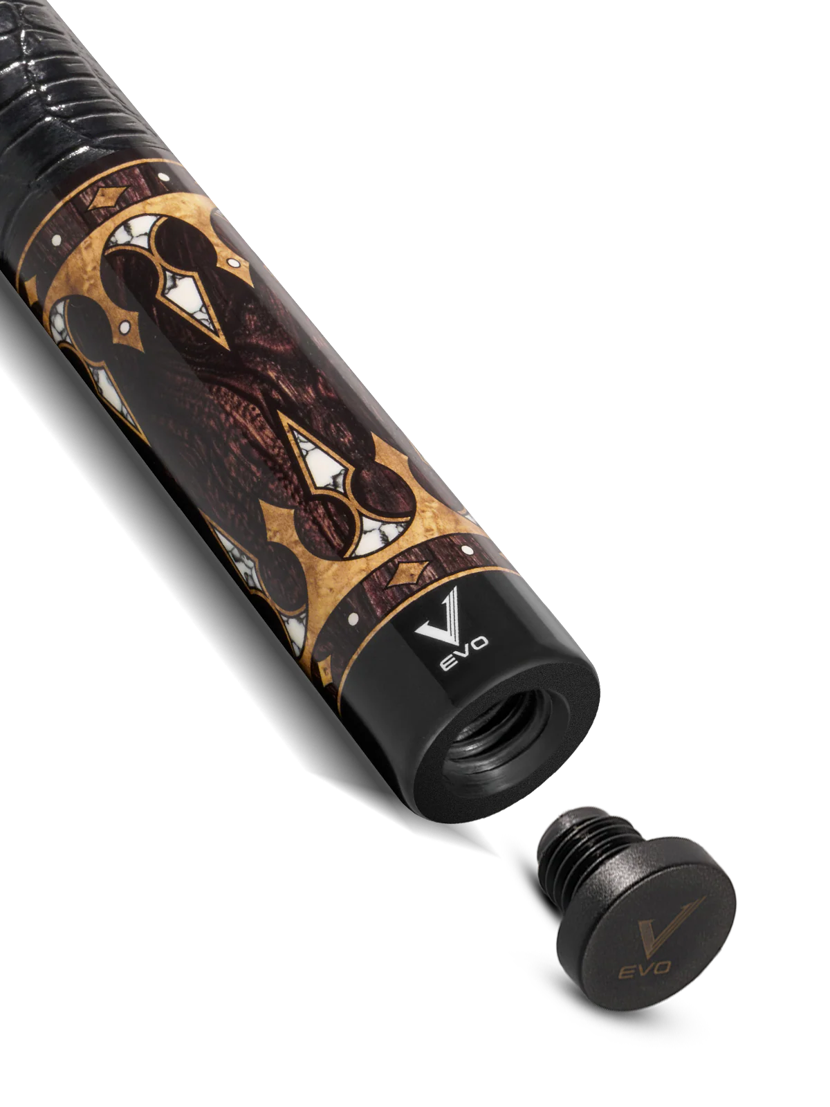 EVO Crown Series Ancient Oak Leather Wrap Pool Cue - Image 6