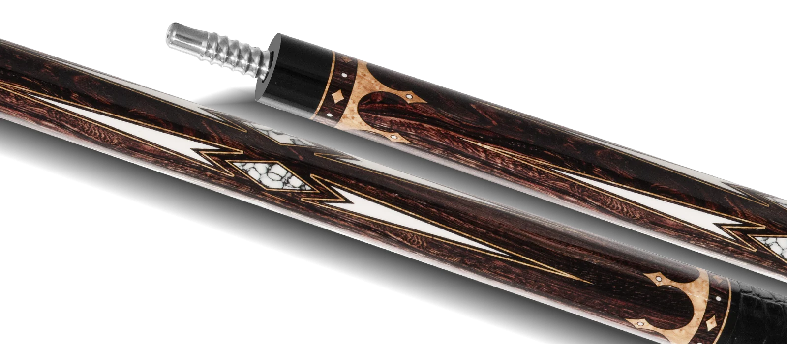 EVO Crown Series Ancient Oak Leather Wrap Pool Cue - Image 7