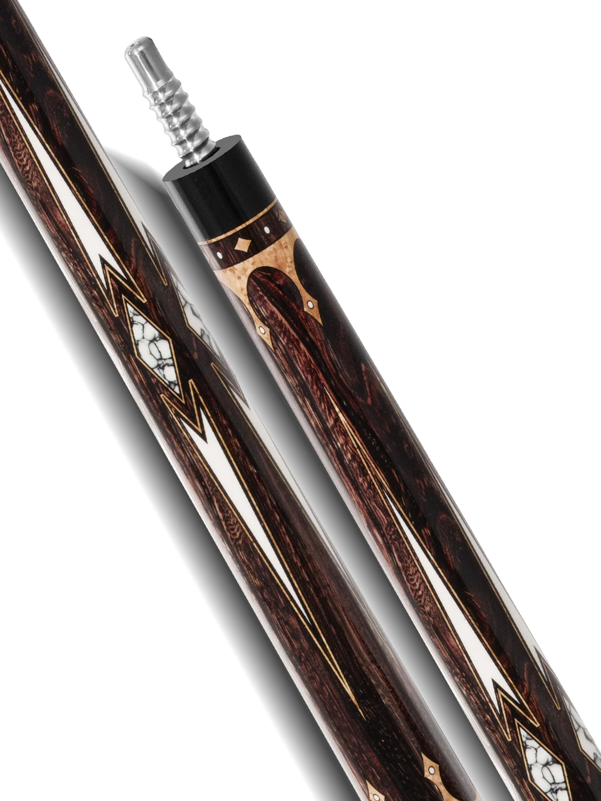 EVO Crown Series Ancient Oak Leather Wrap Pool Cue - Image 8
