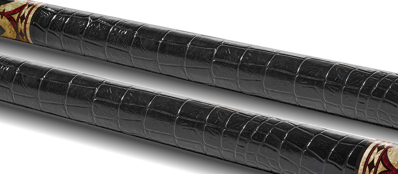 EVO Crown Royal Black Pool Cue with Black Crocodile Wrap - Image 3