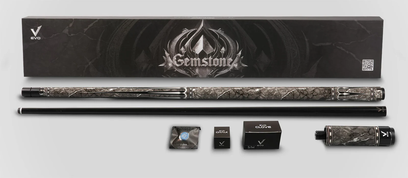 EVO Gemstone Nightglow No Wrap Pool Cue Maxbing Edition - Image 3
