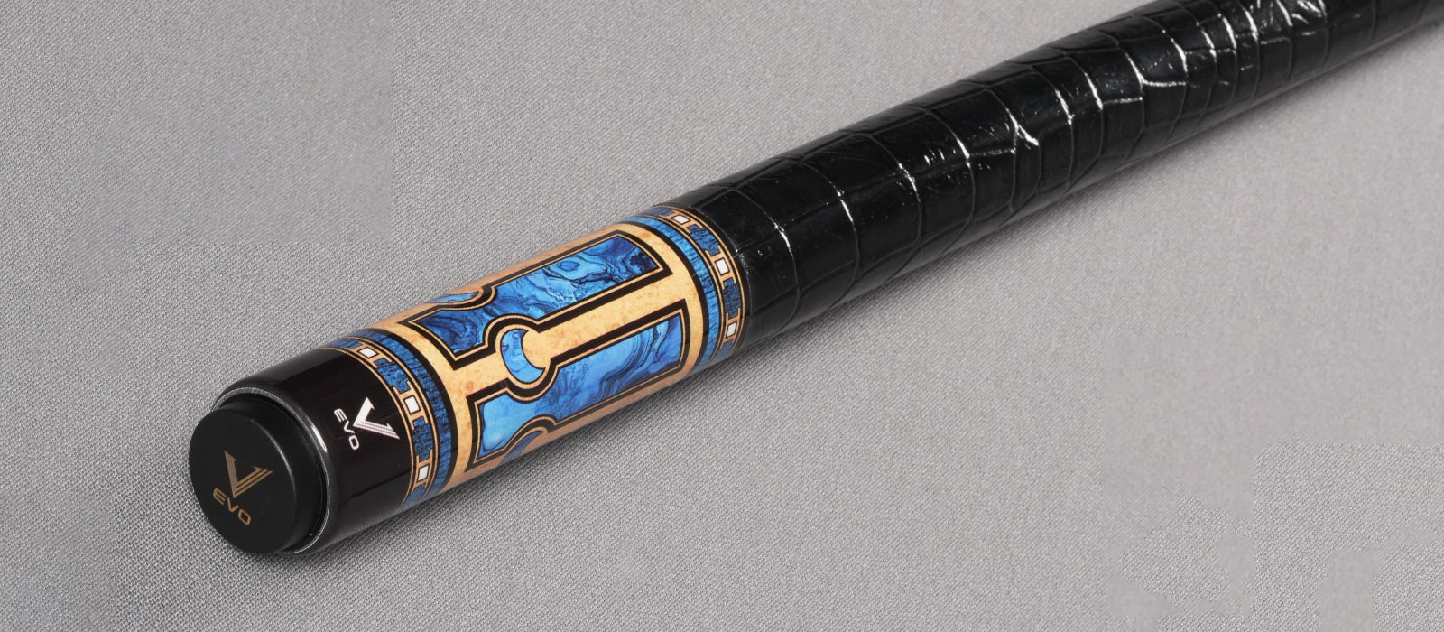 EVO Luna Sapphire Gate Leather Wrap Pool Cue Maxbing Edition - Image 4
