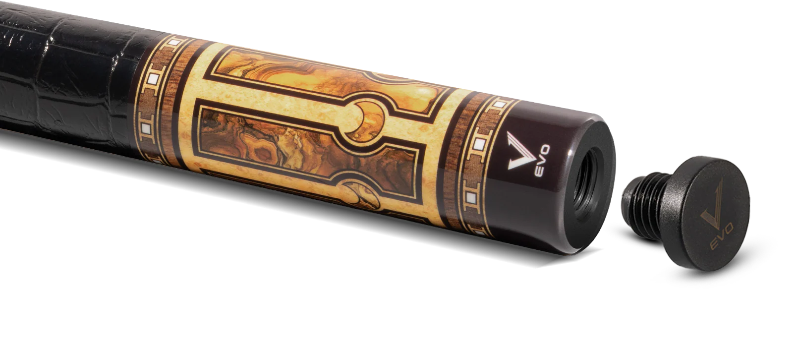EVO Luna Golden Crest Leather Wrap Pool Cue - Image 5