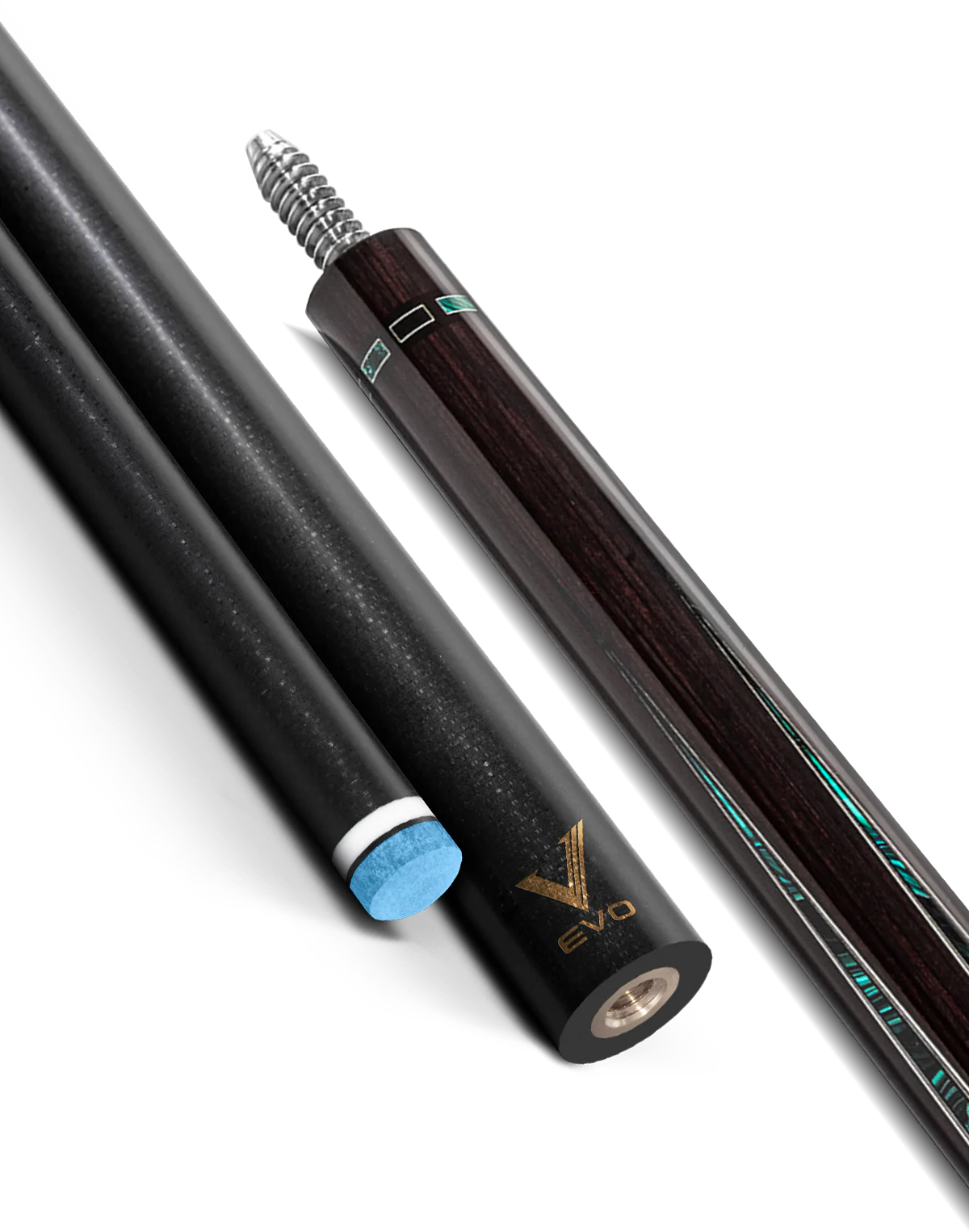 EVO Luna Malachite Eclipse Leather Wrap Pool Cue - Image 10