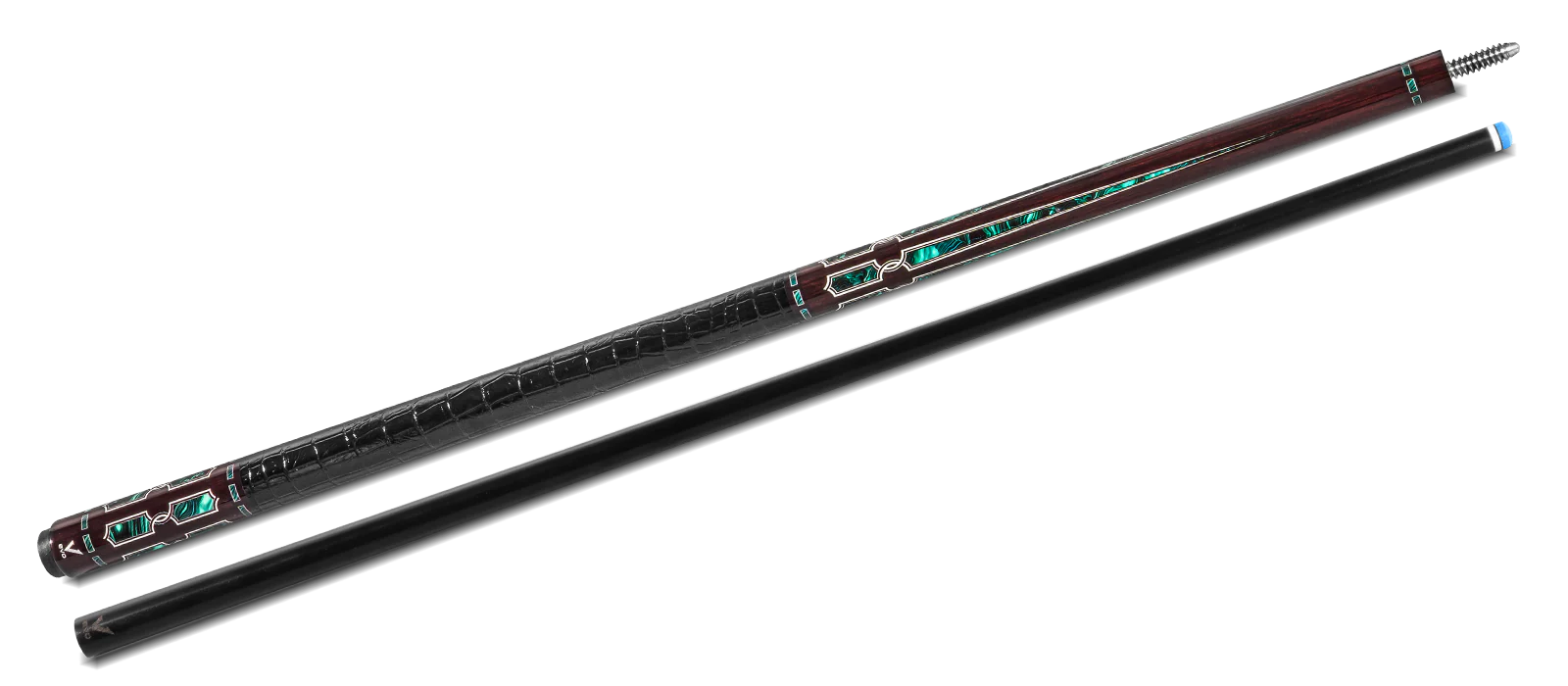 EVO Luna Malachite Eclipse Leather Wrap Pool Cue - Image 11