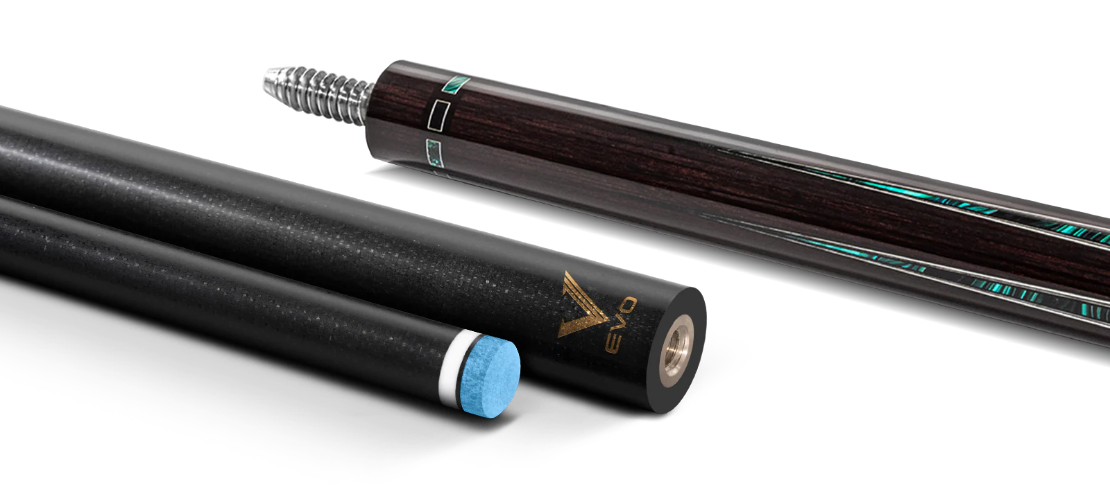 EVO Luna Malachite Eclipse Leather Wrap Pool Cue - Image 9