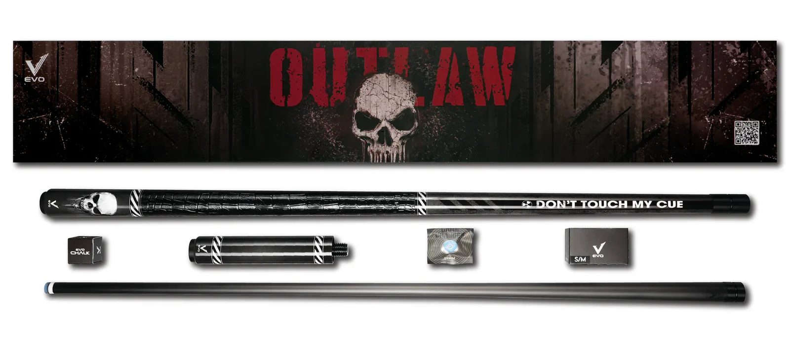EVO Outlaw Punisher Leather Wrap Pool Cue Maxbing Edition - Image 3