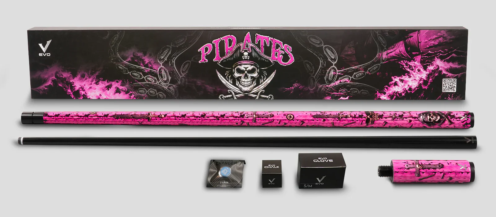 EVO Pirate Rose Raid No Wrap Pool Cue Maxbing Edition - Image 3