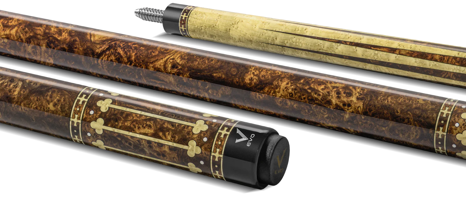 EVO Royale Gilded Oak No Wrap Pool Cue - Image 2