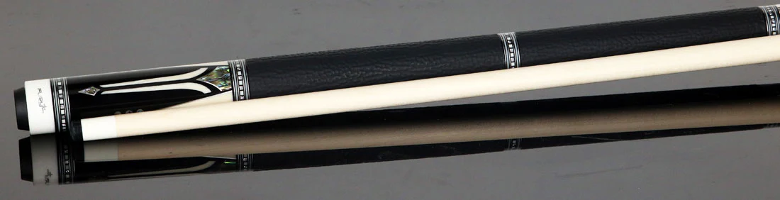 Fury Ebony with Elforyn and Abalone Points Pool Cue with Sharkskin Wrap - Image 5