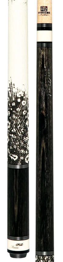 Fury Gray Stained Tec-Wood Pool Cue with Lizard Leather Wrap - Image 3