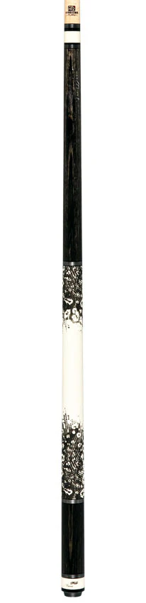Fury Gray Stained Tec-Wood Pool Cue with Lizard Leather Wrap - Image 4