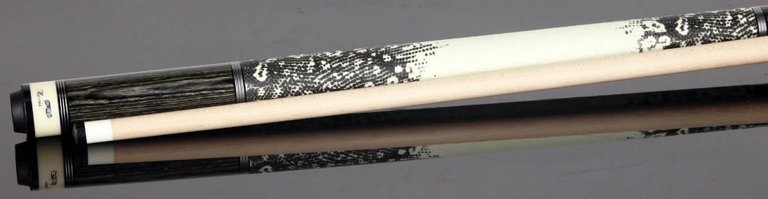 Fury Gray Stained Tec-Wood Pool Cue with Lizard Leather Wrap - Image 5