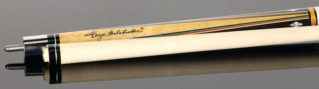 Balabushka GB Series Birseye Maple Forearm with Ebony Points and Bronze Pearlescent Rings Pool Cue with Irish Linen Wrap - Image 3