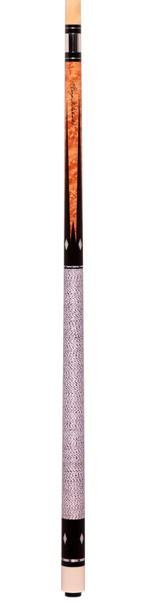 Balabushka GB Series Brown Stained Birdseye Maple  and 8 Ebony Points with Ivorine Inlays Pool Cue with Irish Linen Wrap - Image 6
