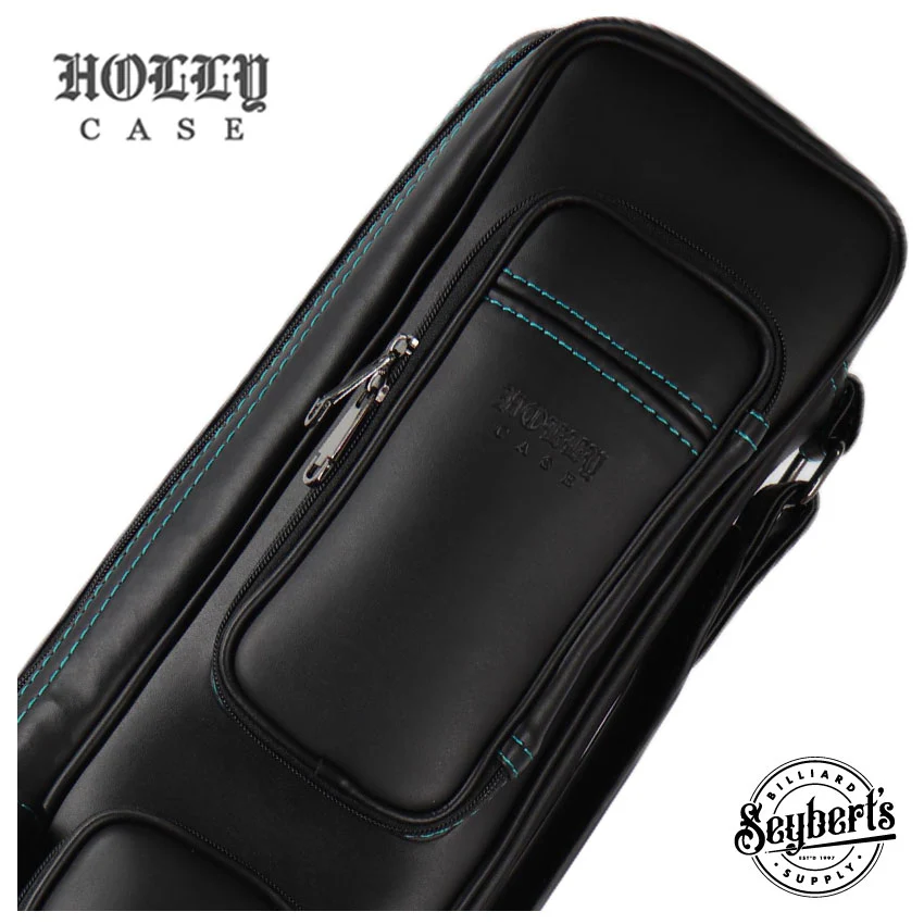 Holly Butterfly Stitched Turquoise 3x5 Pool Cue Case - BTF35T