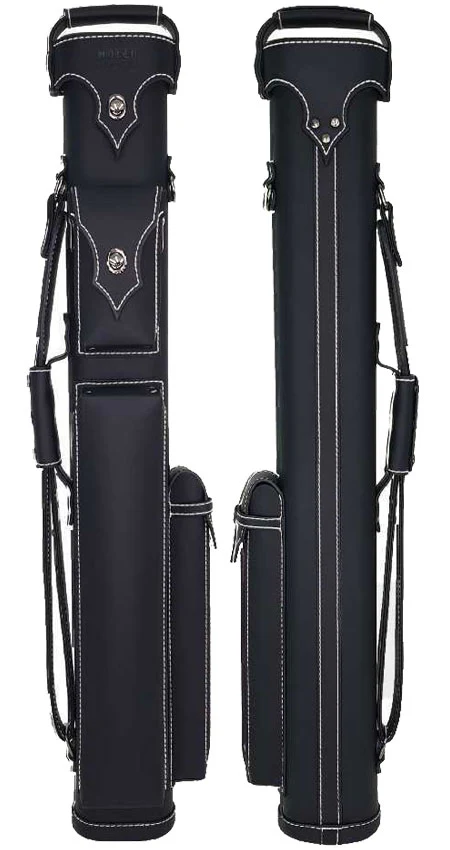 Holly Monochrome Stitched White Pool Cue Case - HSMW - Image 5