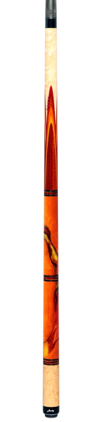 Jacoby Birdseye Maple with Brown/Orange Butterfly Points No Wrap Pool Cue with 12.70mm Jacoby Black V4 Carbon Shaft - Image 6