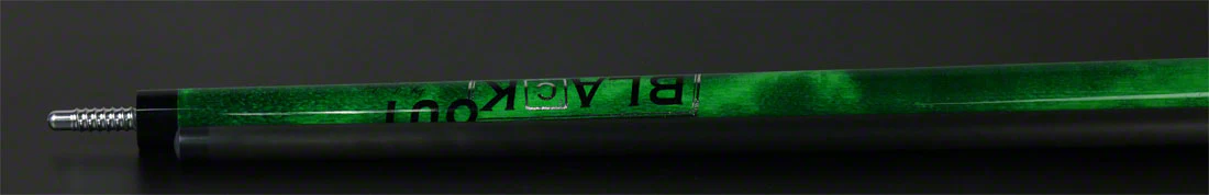 Jacoby BlaCkOut Green with Sport Wrap Carbon Fiber Break/Jump Cue - JACBKOUTSGGR - Image 3