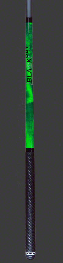 Jacoby BlaCkOut Green with Sport Wrap Carbon Fiber Break/Jump Cue - JACBKOUTSGGR - Image 6