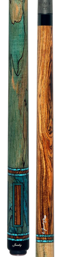 Jacoby Bocote and Spalted Maple Custom Pool Cue with 12.3mm Jacoby Black V4 Carbon Shaft - Image 5