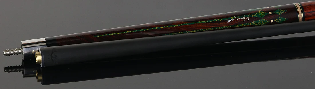 Jacoby Cocobolo with Curly Maple and Arizona Jade Custom No Wrap Pool Cue with 12.30mm Ultra Pro Shaft - Image 4