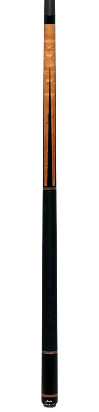 Jacoby Custom Birdseye Maple with Ebony and Tulipwood Points Pool Cue with Black Bull Hide Wrap and Jacoby Black Carbon Shaft - Image 6