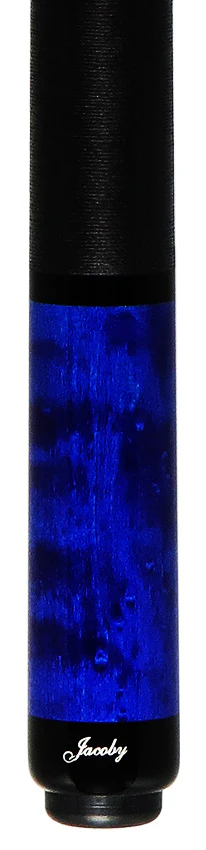 Jacoby Custom Blue Stained Maple with all Black Linen Wrap Play Cue - 0824-74 - Image 4