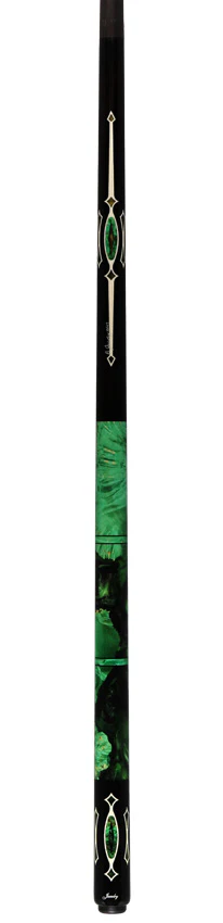 Jacoby Custom Ebony, Impregnated Burl and Micarta Play Cue with 12.9mm V4 Black Carbon Shaft - 1024-321 - Image 6