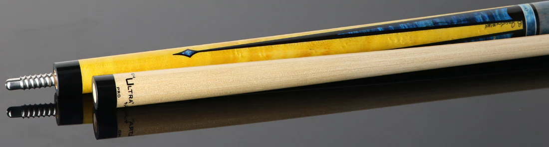 Jacoby Custom Honey and Teal-Stained Birdseye Maple with Impregnated Burl Points Play Cue - 1024-265 - Image 3